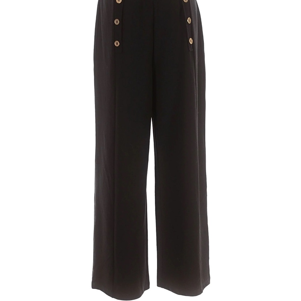 Saint + Sofia Chelsea Black Wide-Leg Pants - Picture 4 of 8